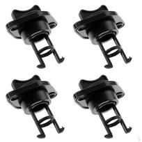 4pcs Kayak Hull Drain Plug for Marine Boat Yacht Canoe Black Nylon 1 inch 25mm Diameter black