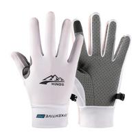 Half-Finger Ice Silk Outdoor Cycling & Fishing Gloves: Non-Slip, Wear-Resistant Sports Gloves for Men & Women Medium