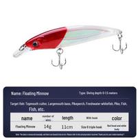 Šviečiantis skęstantis minnow pieštukas Bioninis plaukiojantis žuvies masalas gray