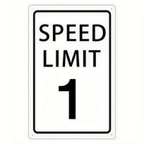 Speed Limit 1 Metal Sign - 8 x12  Vintage Wall Art for Home, Garage, Bar, Cafe, and More - Waterproof & Dustproof Retro Decor 20x30cm（7.8x11.8inch）