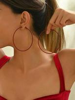 Minimalist Style Multiple Thin Hoops Earrings, Daily Wear For Women
