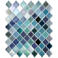 3D Mosaic Stereo Wall Stickers Self-adhesive Crystal Epoxy Resin Wallpapers Waterproof Oil Proof Imitation Wall Tile white