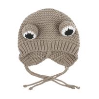 Knitted Pet Head Cover with Large Eyes Design Funny Costume Hat for Cats and Dogs Soft Stretchable Knit Fabric for Comfortable Fit one size