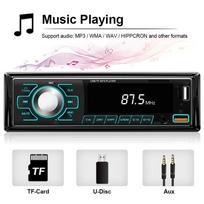 2026 Universal Car Radio MP3 Player FM BT AUX Dual USB TF Fast Charging 7 Color Lights Wiring Protection Car Audio 1din Bluetooth Hands-free Calling