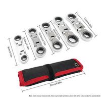 Flex-Head Design Flex-Head Ratcheting Wrench Double Box End Double Box End Wrench  DIY Projects 5 Pieces