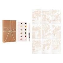 Watercolor Art Pad with Accordion Fold and 12 Bright Pigments Ideal for Childrens Safe Painting and Outdoor Creativity