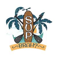 SUP Paddle Board Vinyl Car Stickers Waterproof - Scratch Resistant Auto Door Window Decals 12cm