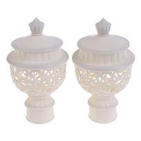 Durable Plastic Hollow Out Curtain Rod Head Curtain Rod Cap Curtain Accessories Drapery Rail Ends