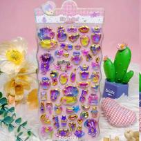 Cartoon 3D Drop Stickers Cute Magic Butterfly Animal Scrapbooking Diy Journal Embossed Sticker Deco School Office Supplie