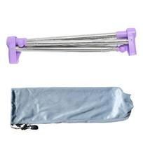 Stainless Steel Travel Garment Rack Adjustable Angle with Non Slip Feet Folding Clothes Rack Compact Space Saving