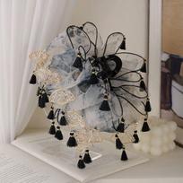 Lotus Motif Back-of-head Shark-shaped Clips Handmade Hair Accessory Clips  Chinese Hair Claw