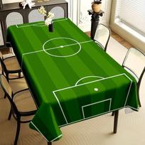 Football Field Green Stripes Rectangle Tablecloth for Table Decor Soccer Sports Game Day Kitchen Dining Table Cloth Party Decor 90x140cm black