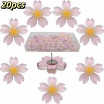 20/30pcs Flower Shaped Heads Flower Push Pins Durable Resin Decorative Thumbtacks  Home Decor 20pcs