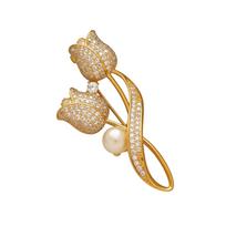 Zircon Brooch, Korean Colorful Pin, Elegant Women's Fashion Jewelry Gift one size