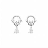 Fine Drop Earings for Women Tiny Cz Waterdrop Dangle Earrings 925 Sterling Silver Jewelry Hypoallergenic