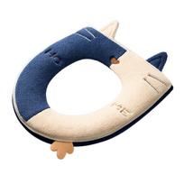 Plush Padded Toilet Cover - Fit Toilet for Home Comfort, Warm and Soft One Size