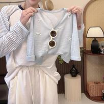 Sea Salt Mint Girls Summer Ultra Thin Sun Protection Cardigan Fashionable Versatile Air Conditioner Shirt 73