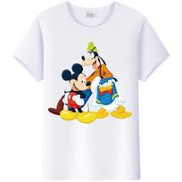 Kawaii Disney Mickey Mouse Top Fashion T Shirt Women Short Sleeve Tees 2024 Summer Korean White Blouses Streetwear Men T-shirts XXXL