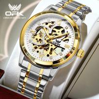 OPK Hollow Men's Watch Luminous Waterproof Automatic Mechanical Watch Stainless Steel New Domineering Foreign Trade
