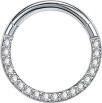 Astmh F136 Grade Titanium Body Jewelry Nose Ring Clicker (16G)1.2*6mm