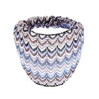 Hollow Wave Mesh Headband Colorful Wide Side Head Wrap Temperament Lace Hairbands  Daily Style A