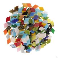 Mini mozaikinių keraminių stiklo plytelių ornamentas Rhombus