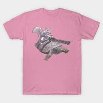 T Shirt Women Swag Squirrel Gamer Military Humor Harajuku Print Kawaii Tshirt Summer Short Sleeve Female T-Shirt Top Tee S rožinė