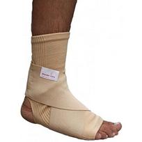 Wonder Care Elastingas čiurnos įtvaras | Čiurnos įtvaras patempimui, padų fascitui | Čiurnos įvyniojimas skausmo malšinimui vyrams ir moterims (L) L brown
