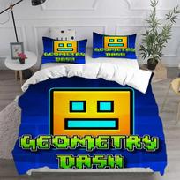 Geometry Dash Bedding Sets Comforter Quilt Bed Cover Duvet Cover Pillow Case 2-3 Pieces Sets Bedroom Decoration Home Supplies EU Twin(135x200cm)