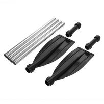 2Pcs Aluminium Alloy, Lightweight Ribbed Blade Kayak boat paddles oars Detachable paNaGaia kayak mare Paddles Boat Oars gray