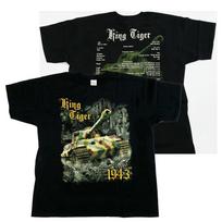 Antrojo pasaulinio karo vokiškas Karališkasis Tigras Panzer VI Tiger II Tankas Marškinėliai 100% Medvilnė Apvalus Kaklas Trumpomis Rankovėmis Laisvalaikio Vyriški Marškinėliai Dydis S3XL M black