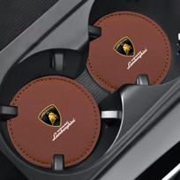 2pcs Car Water Cup Bottle Holder Anti-slip Pads Mats For Lamborghini Urus Huracan Aventador Premium Car Styling Accessories