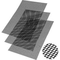 BBQ Grill Mesh Mat Set 3 PCS Non Stick Grilling Mesh Reusable Heat Resistant BBQ Teflon Grill Mats for Grilling Meat,Veggies, Cooking, Baking40x33cm