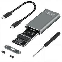 2230 M.2 NVMe Externals Hard Drive Case with USB C 3.2 Interfaces and Toolless Installation Design 1 gray
