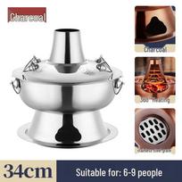 Traditional Copper Charcoal Divided Hot Pot