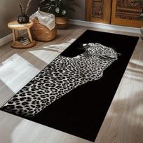 Ilgas Dryžuotas Leopardų Rašto Kilimas Bėgikas Kilimas Juodas Baltas Kilimo Bėgikas Kilimėlis Svetainei Miegamajam Koridoriui Namų Dekoras 40X120CM gray