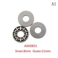 1Pcs Thrust Needle Roller Bearing AXK0821 AXK1024 AXK1226 AXK1528 AXK1730 AXK2035 AXK2542 With 2 AS Washers