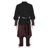 Halloween Pirate Renaissance Stirrup Pants Adult Costume for Stage Performance L