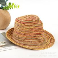 Summer Foldable Jazz Straw Hats Women'S Colorful Breathable Woven Sun Hat Short Brim Panama Men'S Cuban Cap Packable Kentucky