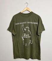 00s Rage Against the Machine 2007 The battle Nu Metal Band Tee M green Unisex T-Shirt L