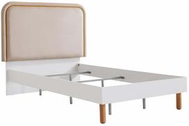 Lova viengulė Kalune Design Vita Bohem, 100 x 200 cm, balta sp./rožinė sp., be čiužinio