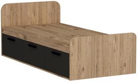Lova viengulė Kalune Design Akser, 90 x 190 cm, antracito sp./atlantic pine sp., be čiužinio
