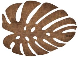 Stalo padėkliukas Hermia Monstera Walnut, 45 cm x 33 cm, 6 vnt., Ruda sp.