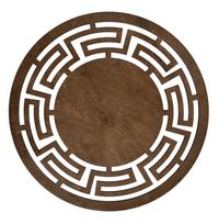 Stalo padėkliukas Hermia Labyrinth Walnut, 36 cm x 36 cm x 36 cm, 4 vnt., Ruda sp.