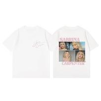 Vintage Washed Sabrina Carpenter Y2K Graphic T-shirt Men Women Printed Tee Summer Casual Fashion Clothing Tops High Quality Streetwear 4XL