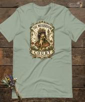 The Mushroom Court Fairy Queen Mab T-Shirt Goblincore Fantasy Fae Tee Sage XS-2X XS