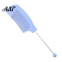 Decorative Hair Comb DIY Beaded Comb, Fine Teeth Styling Rat Tail Travel with Blank Bar, Plastic Detangling for Men Women Stylist Bar C