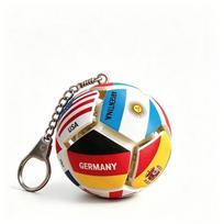 Football Keychain Fidget Toy Stress Pendant Soccer Ball for Fan Portable Multi-National Team Souvenir for Car Key Handbag