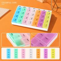 Colorful Clear with Lid 28 Compartments 7 Colors Tray Travel Case One Size