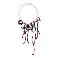 Red Blood Drop Necklace Tassel Gothic Jewelry Retro Halloween Choker  Girls Style E